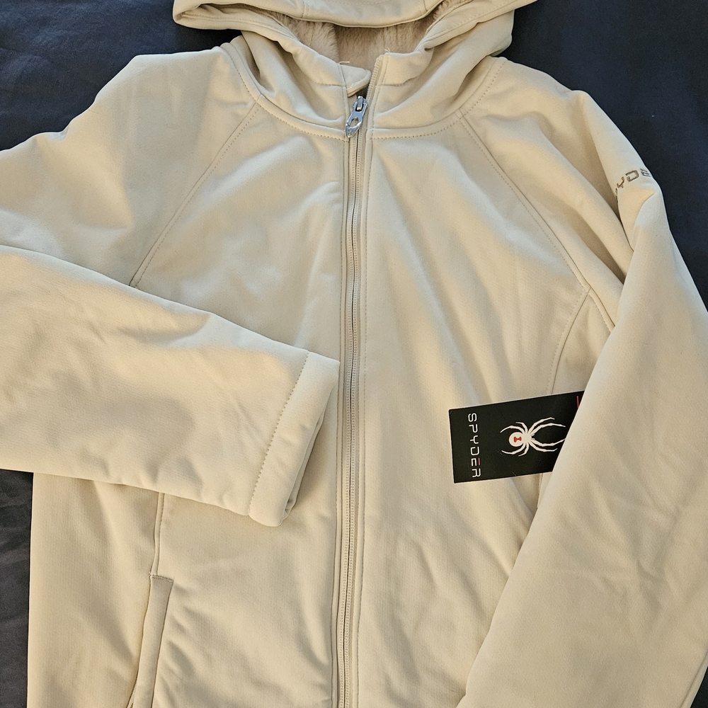Spyder Cream Hooded Jacket